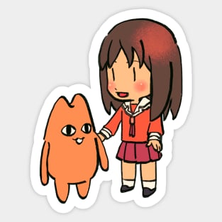 I draw chibi osaka and chiyo chan's dad (front ver.) / azumanga daioh Sticker